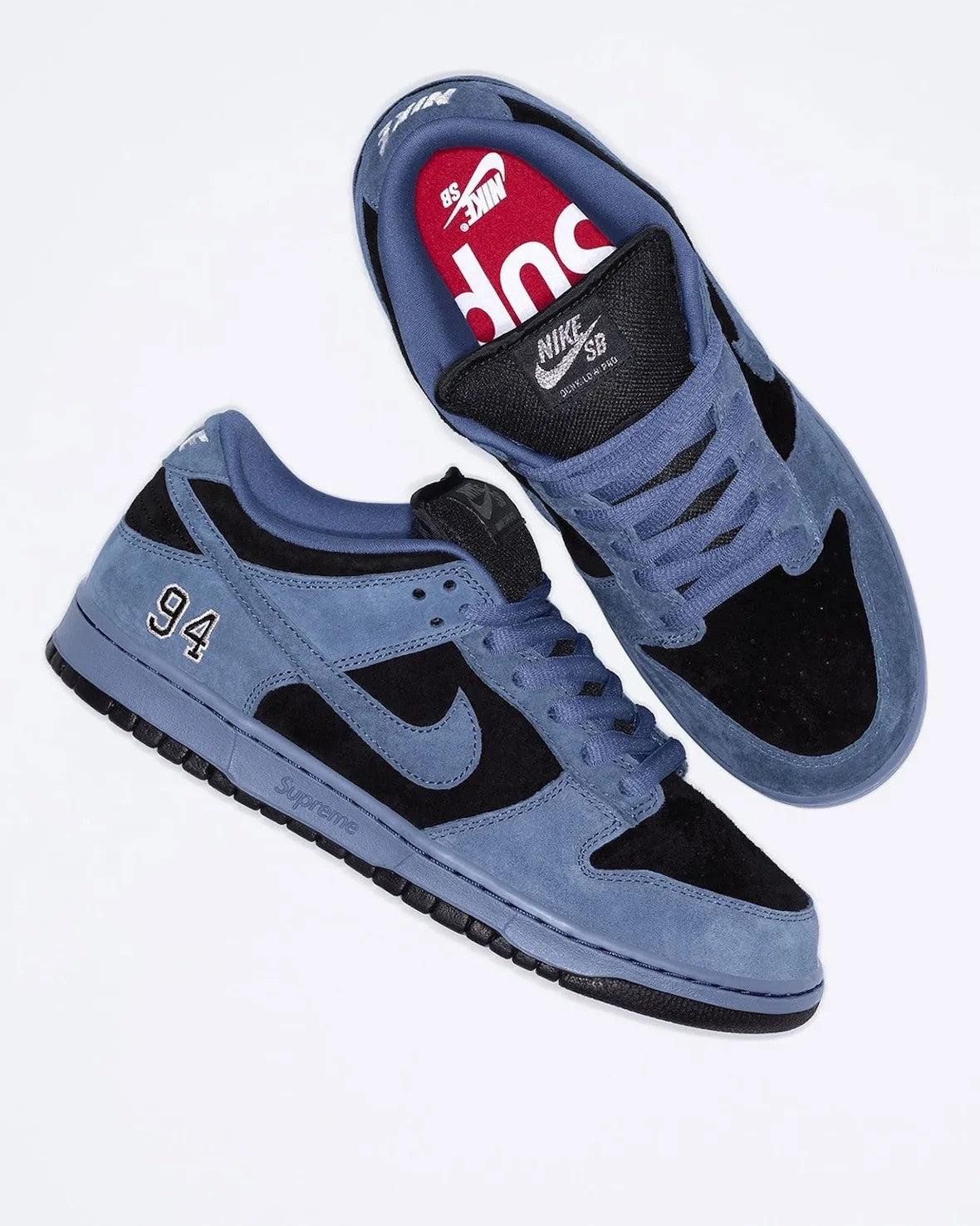 Nike SB Dunk Low x Supreme Azul foto 3