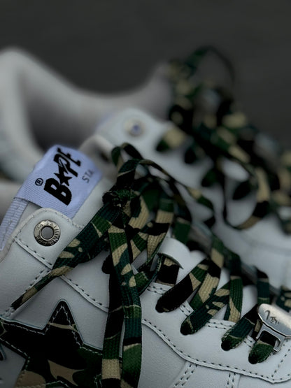 Bappe White Military Green