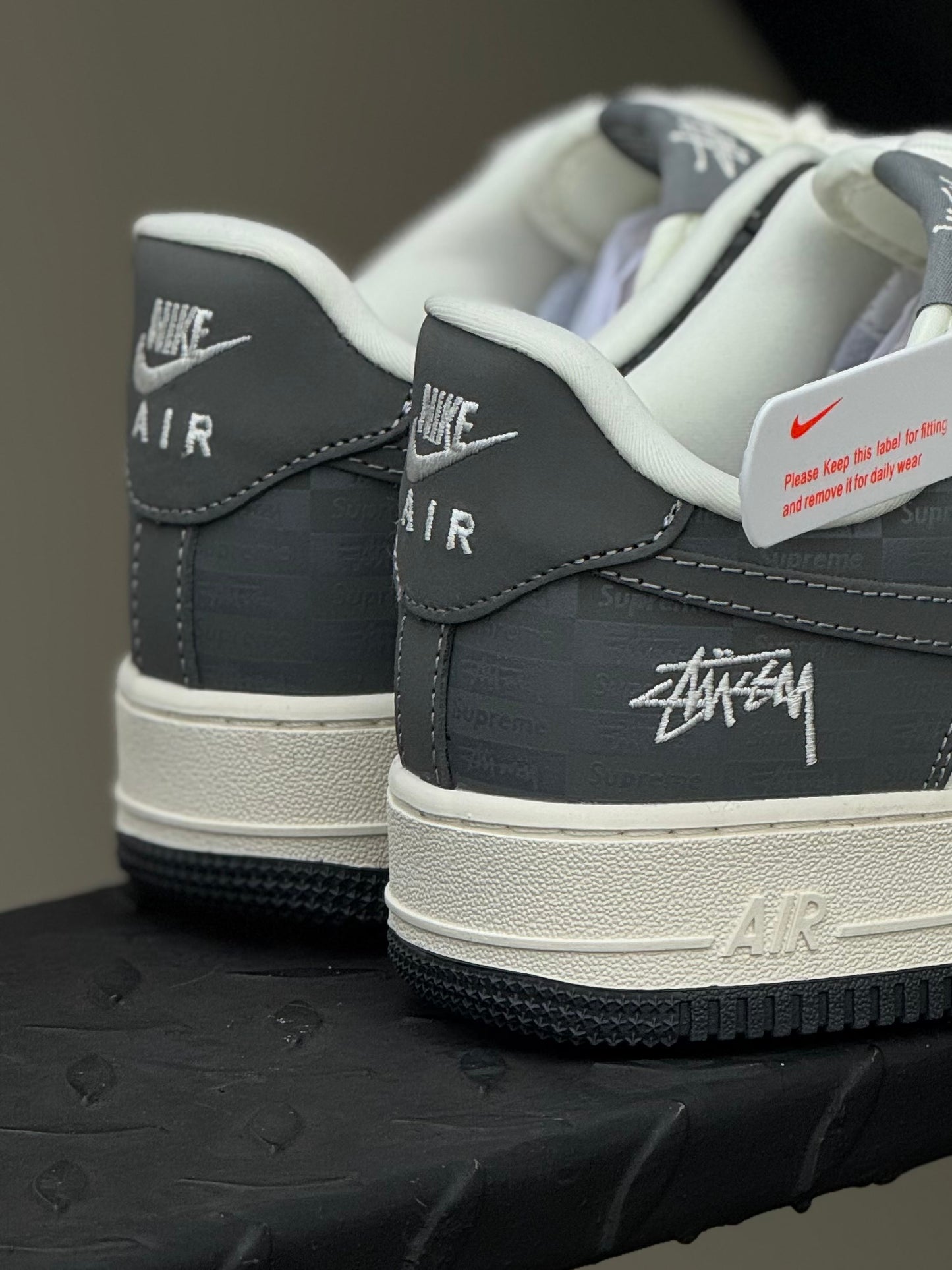 Nike Air Force 1 Low Stussy Black and Grey
