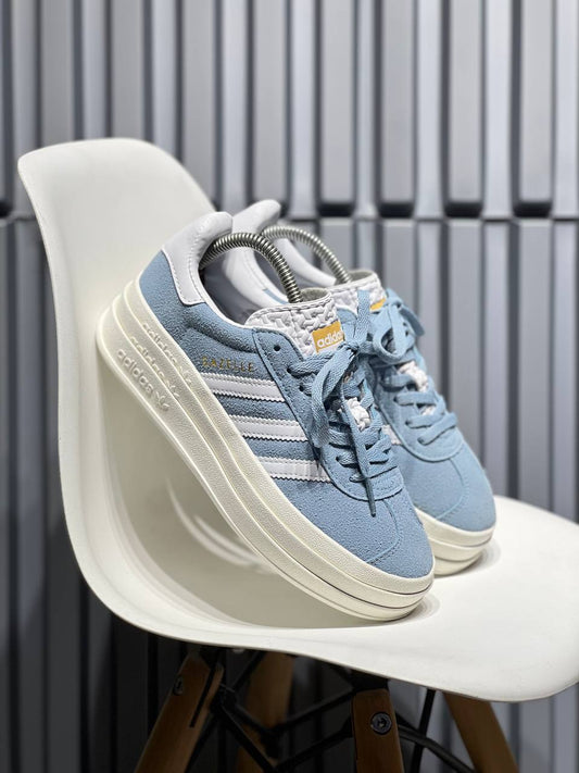 Adidas Gazelle con plataforma azul