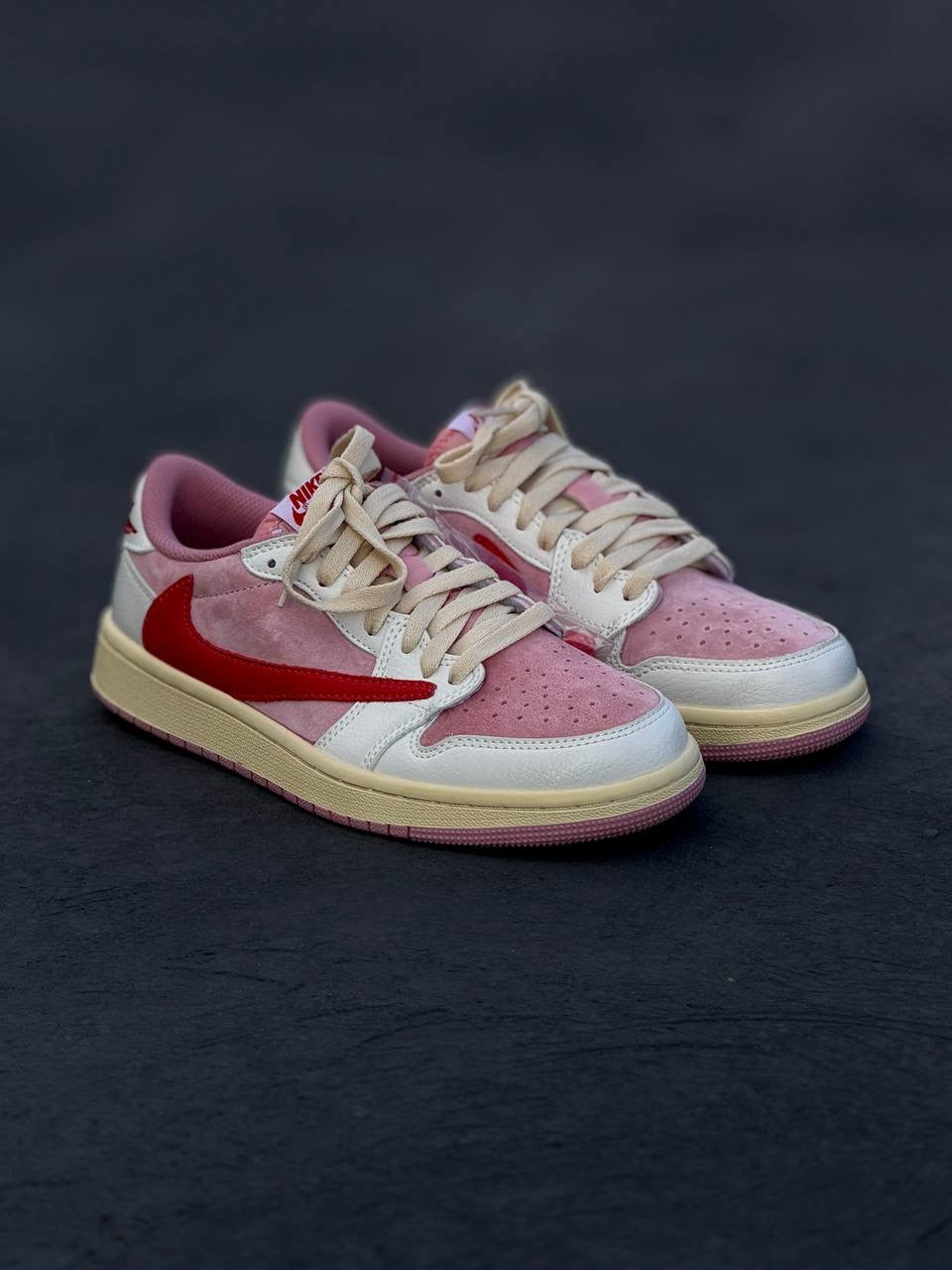 Travis Scott x Air Jordan 1 Low Shy Pink