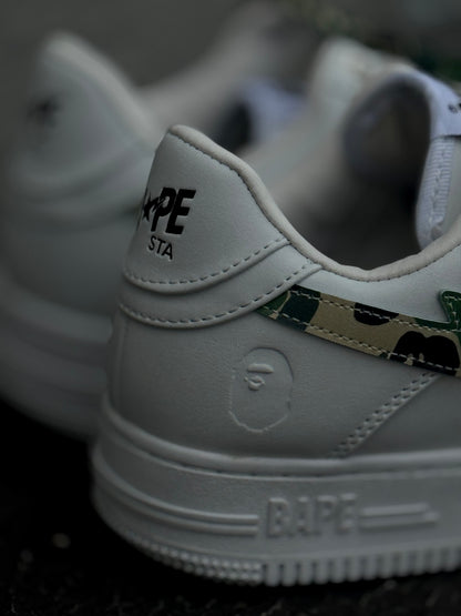Bappe White Military Green