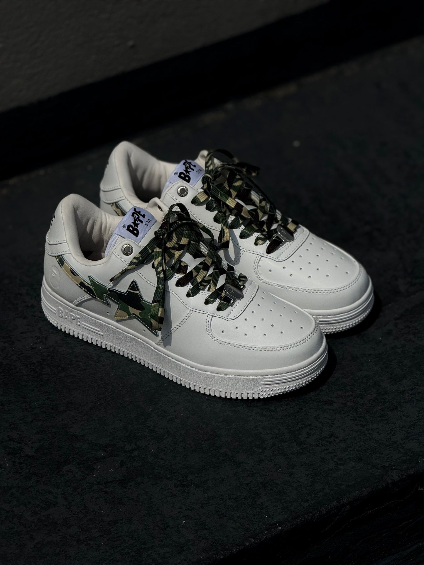 Bappe White Military Green