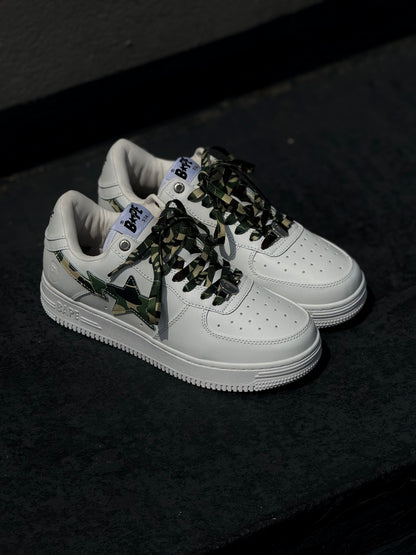 Bappe White Military Green