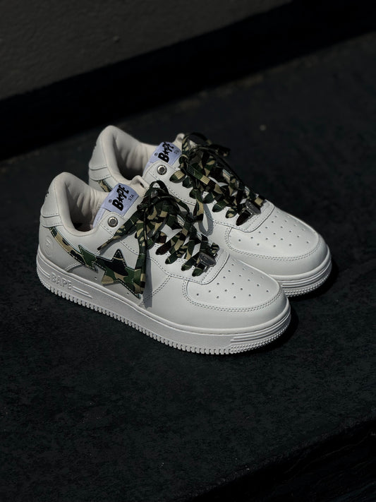 Bappe White Military Green