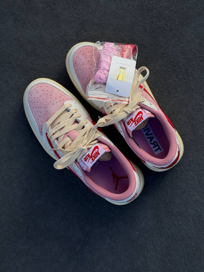 Travis Scott x Air Jordan 1 Low Shy Pink