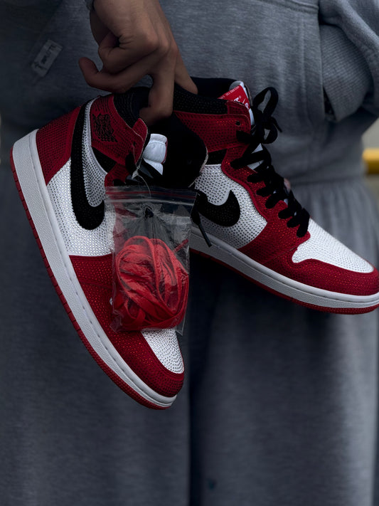 Air Jordan 1 High Chicago By Crystals