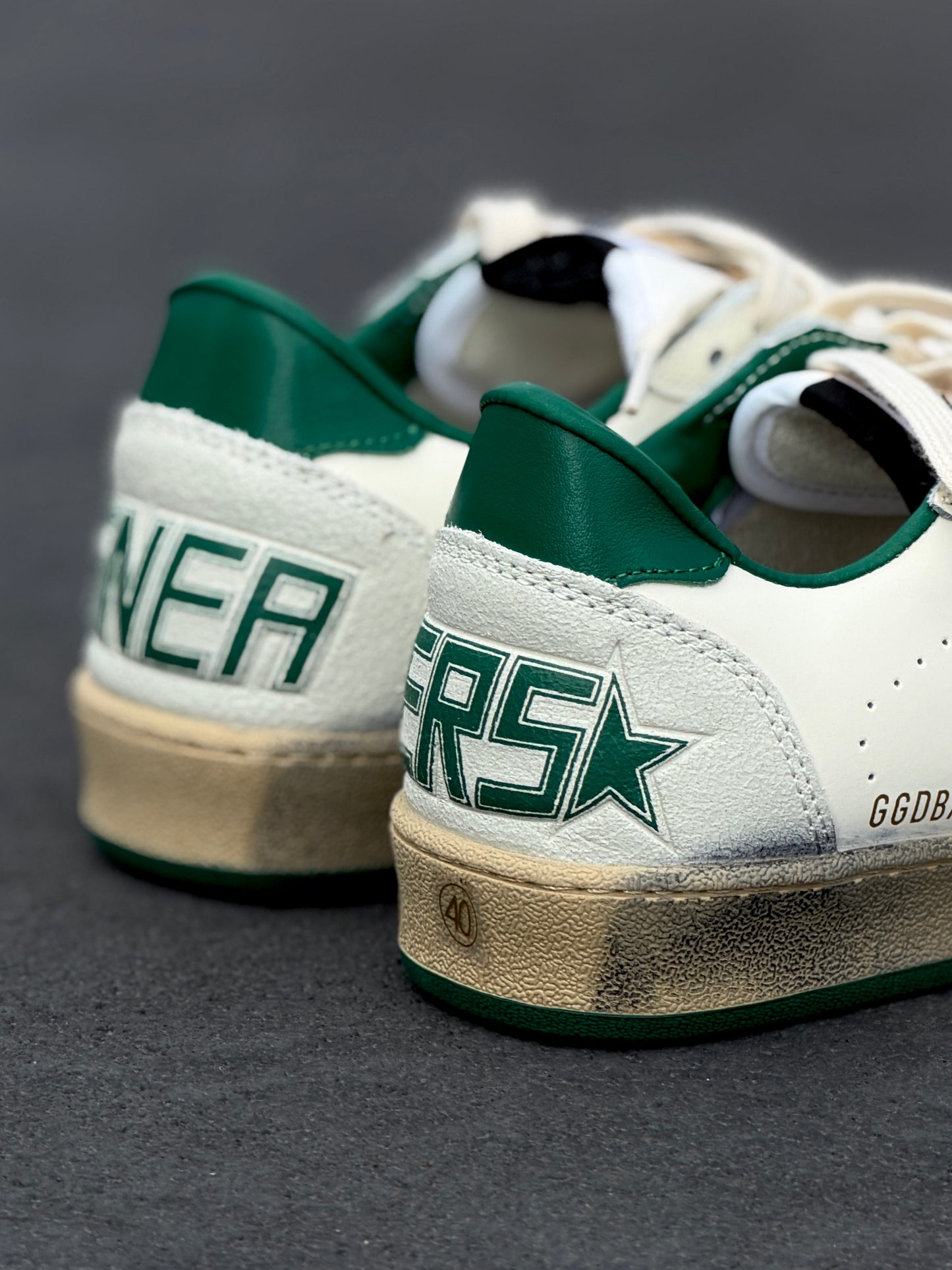 Golden goose Estrella verde talon verde