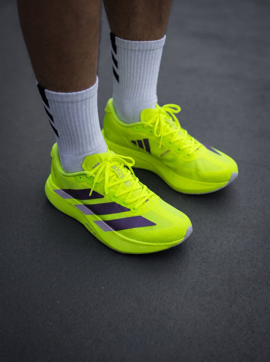 Adidas Adizero Evo SL Amarilla Neón Morada