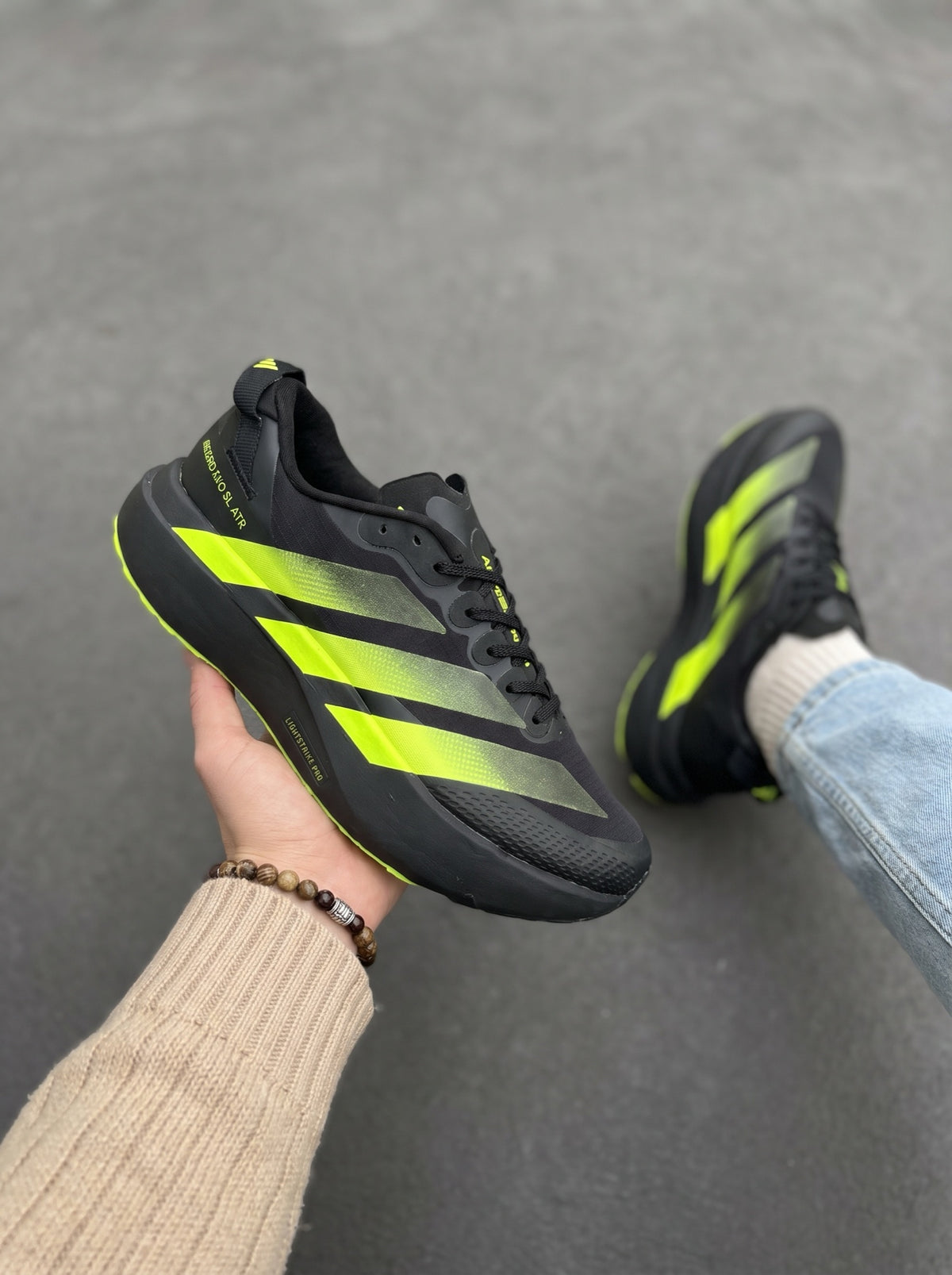 Adidas Adizero Evo SL ATR Negra Verde Neón