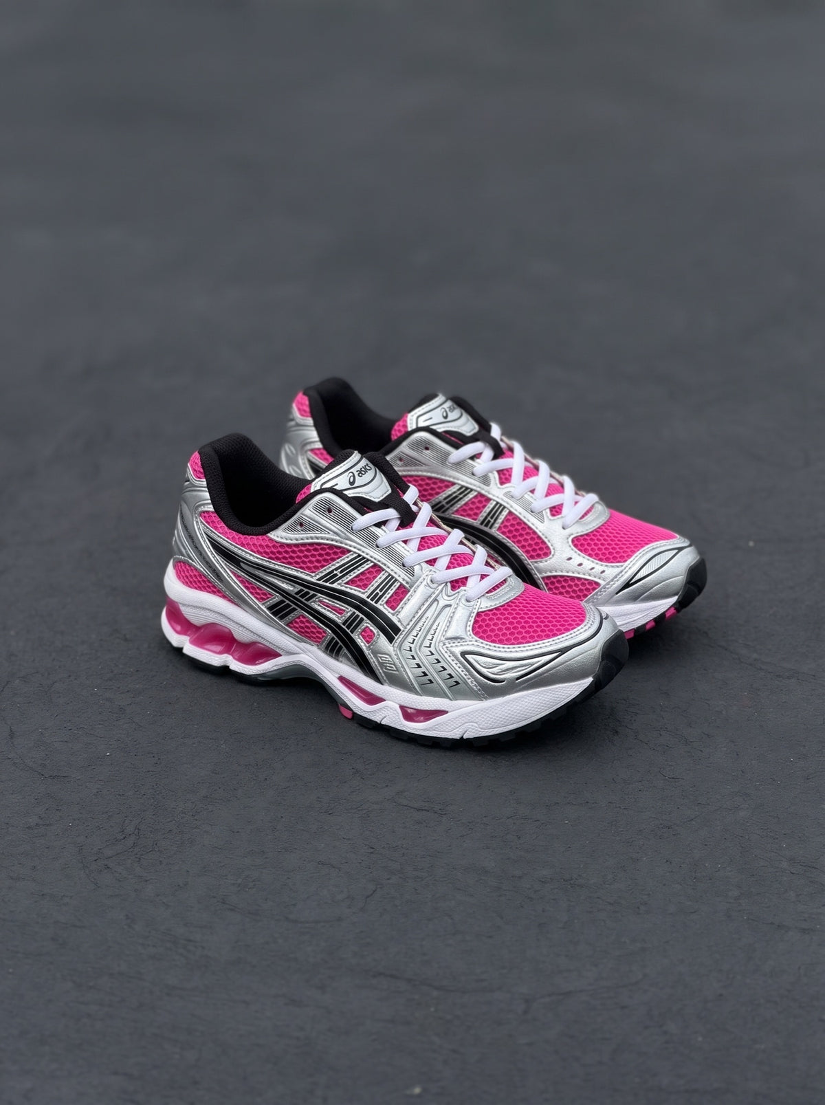 Asics Gel Kayano 14 Fucsia Plata Negra