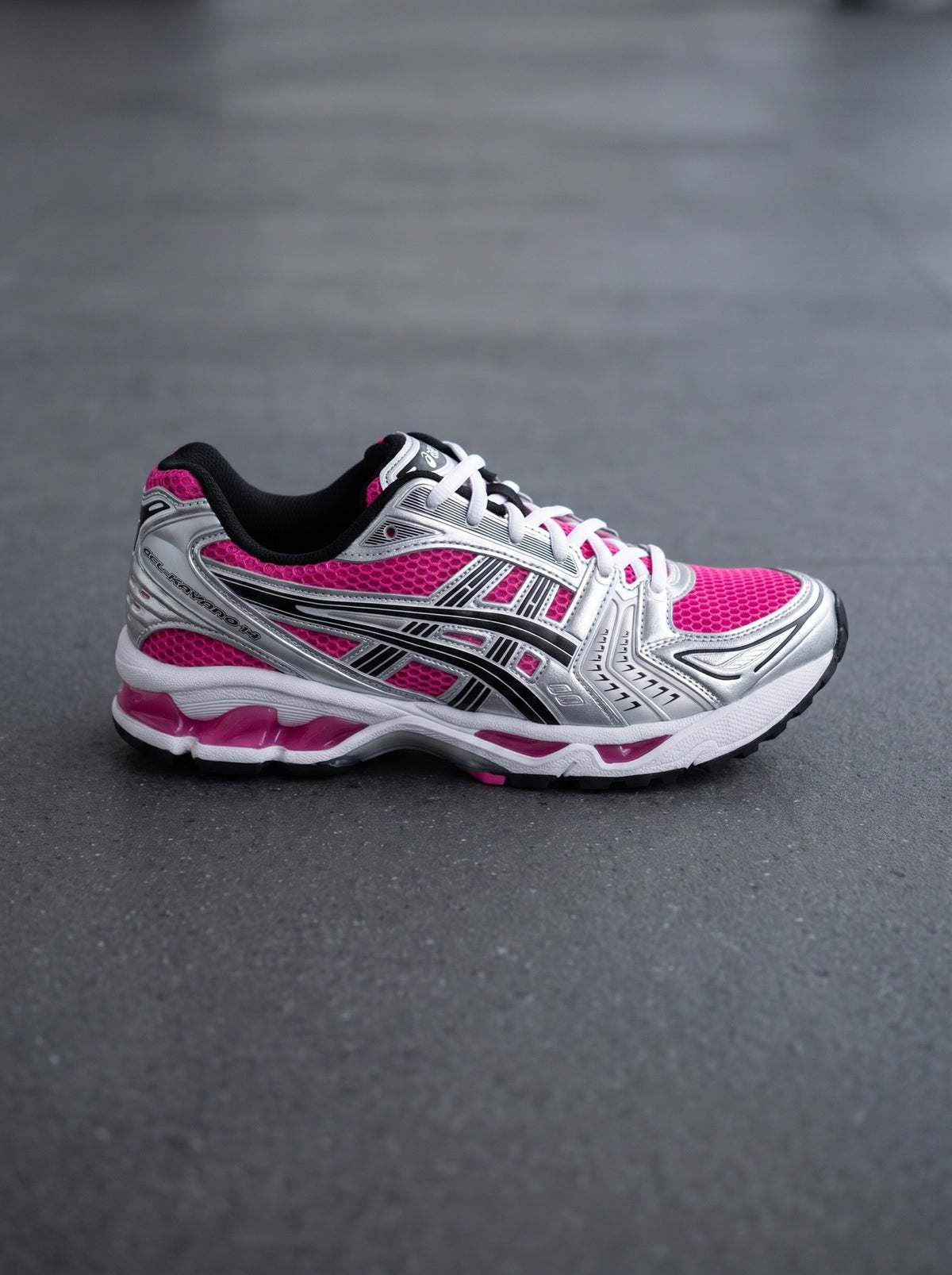 Asics Gel Kayano 14 Fucsia Plata Negra