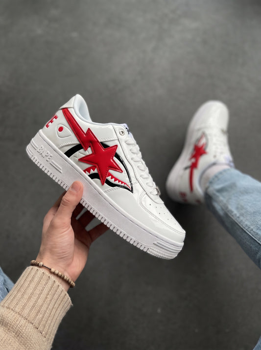Bape Sta Shark Blanca Roja