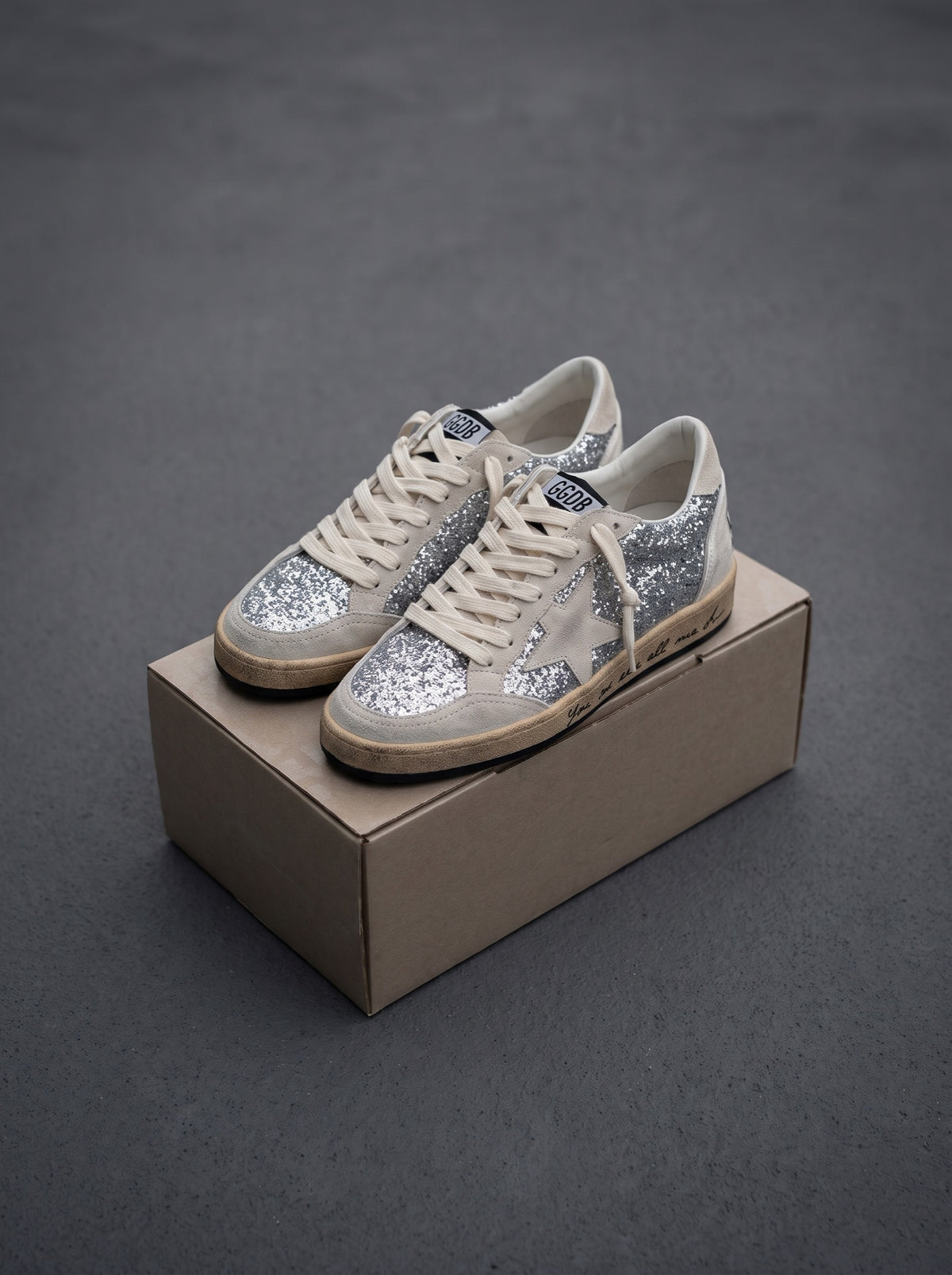 Golden Goose Ball Star Plata Beige