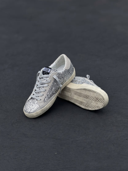 Golden Goose Super-Star Plata Brillante