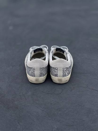 Golden Goose Super-Star Plata Brillante