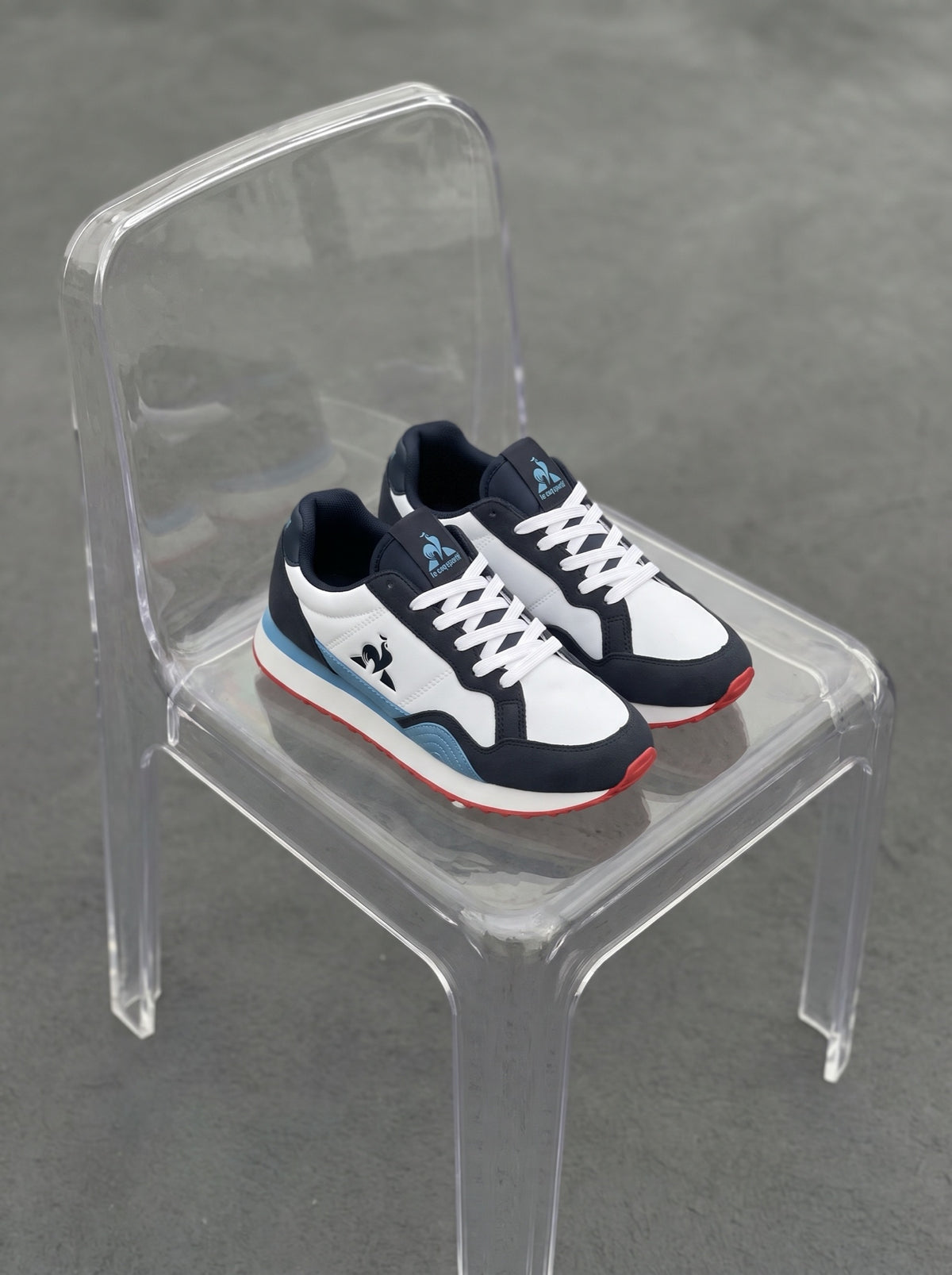 Le Coq Sportif Jet Star 2 Blanca Azul Marino Celeste
