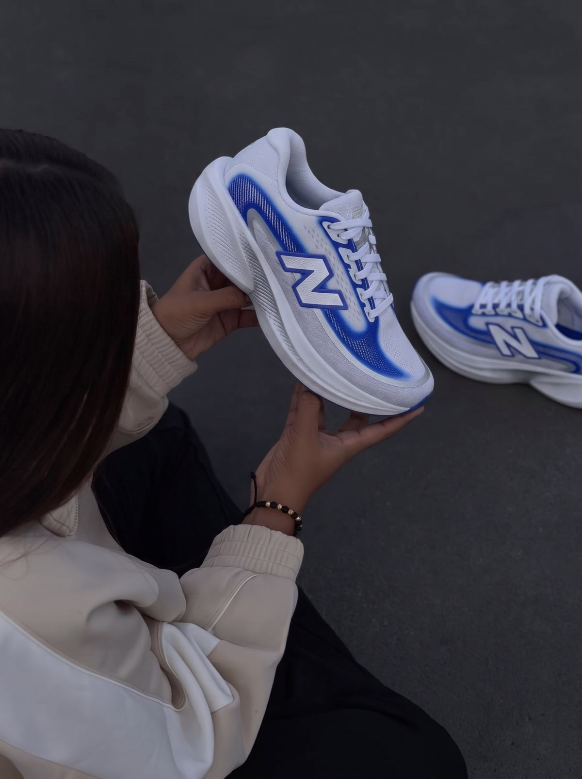 New Balance Ellipse V1 Blanca Azul