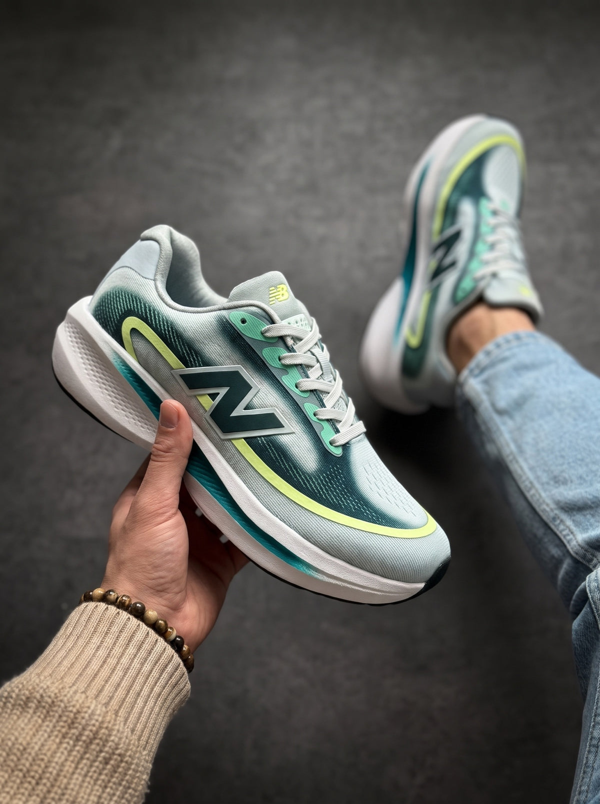 New Balance Ellipse V1 Gris Verde Agua