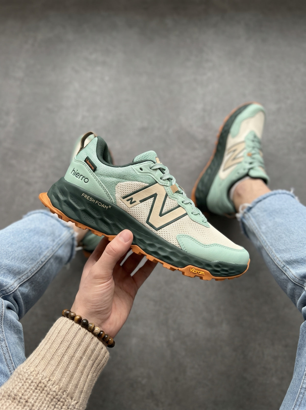 New Balance Fresh Foam X Hierro Verde Menta Crema