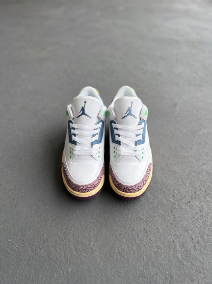 Nike Air Jordan 3 Retro Blanca Azul Amarilla