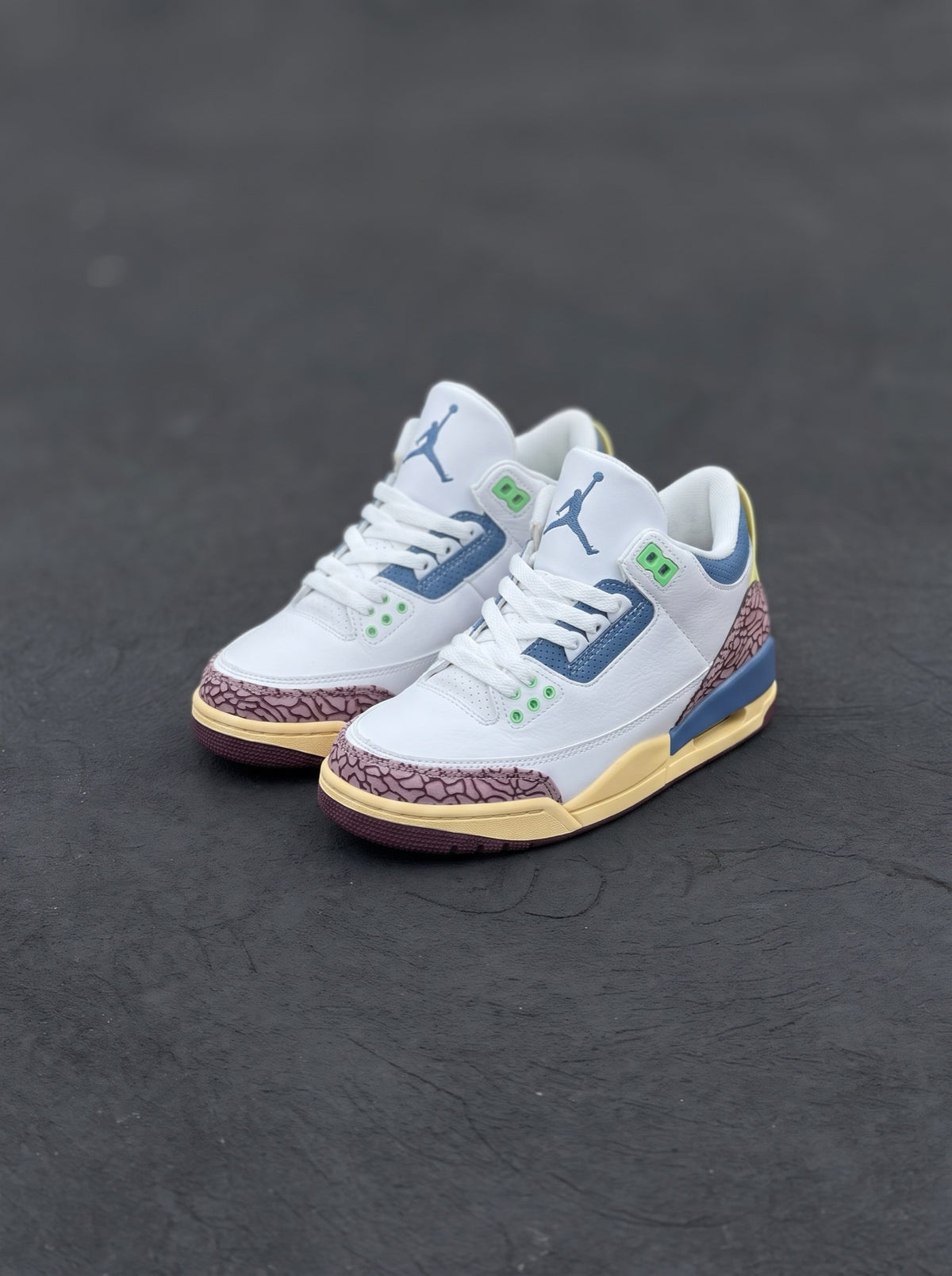 Nike Air Jordan 3 Retro Blanca Azul Amarilla