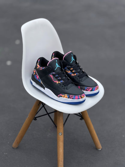 Nike Air Jordan 3 Retro Negra Multicolor