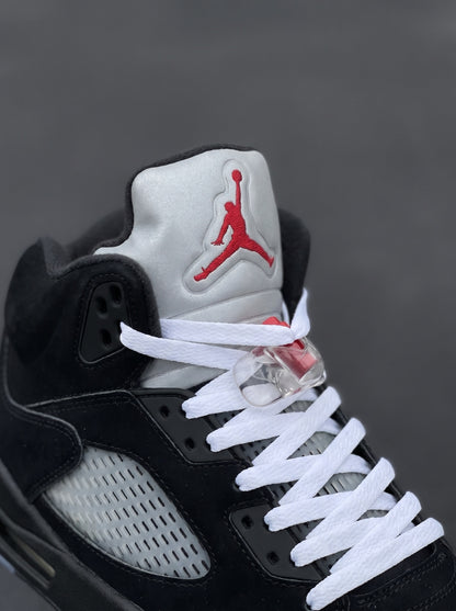 Nike Air Jordan 5 Retro Black Metallic Negra Plateada