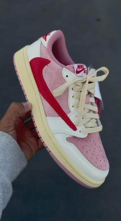 Travis Scott x Air Jordan 1 Low Shy Pink