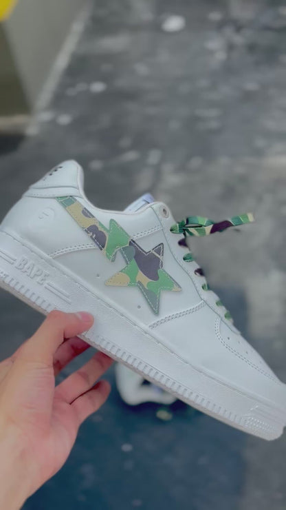 Bappe White Military Green