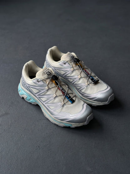 Salomon XT-6 Crema Plata Aguamarina