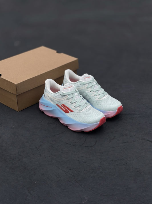 Skechers Aero Burst Blanca Rosa Celeste