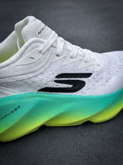 Skechers Aero Burst Blanca Verde Amarilla