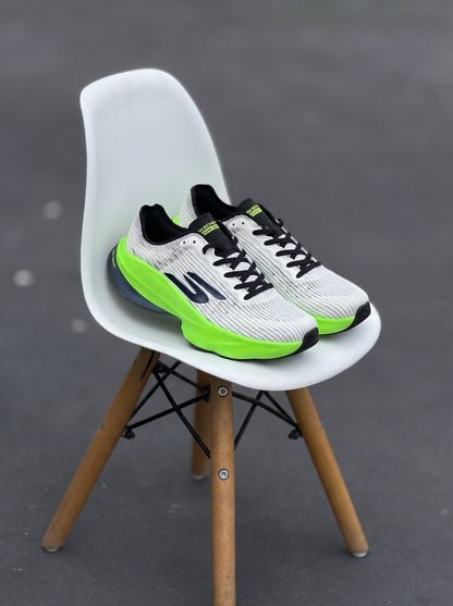 Skechers Aero Razor Blanca Verde Neón