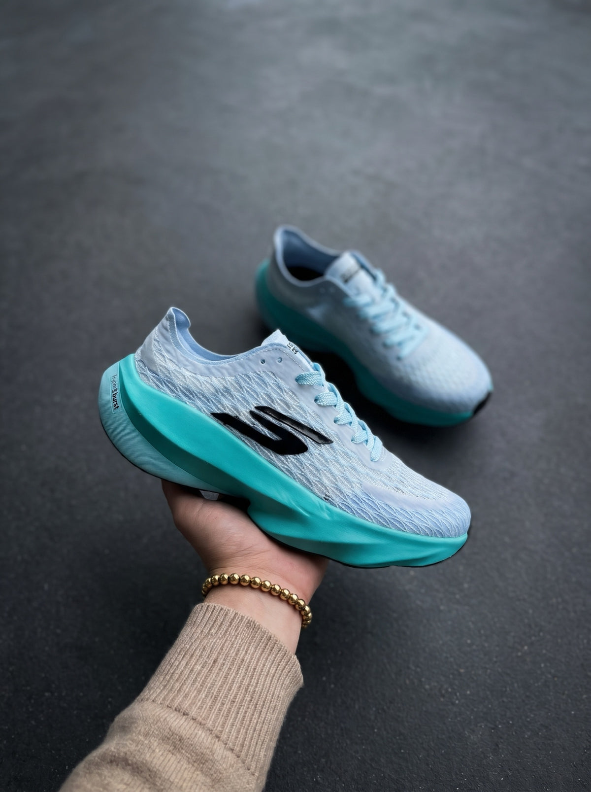 Skechers Aero Razor Celeste Aguamarina Dama