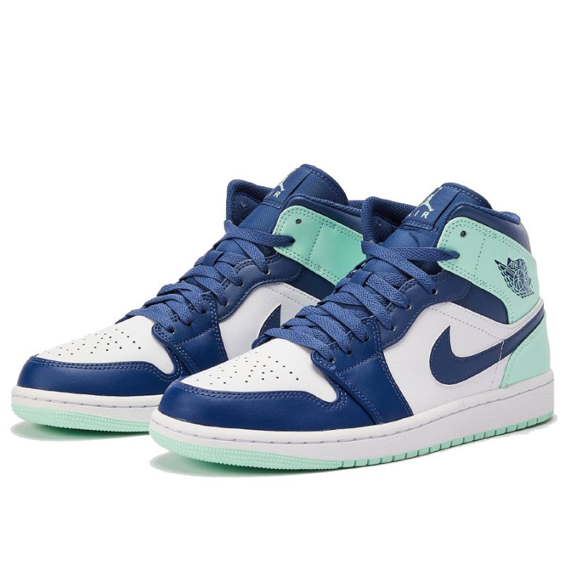 Nike Air Jordan 1 Mid Menta / Azul foto 3
