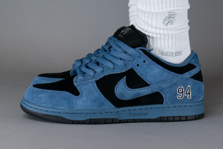 Nike SB Dunk Low x Supreme Azul foto 2