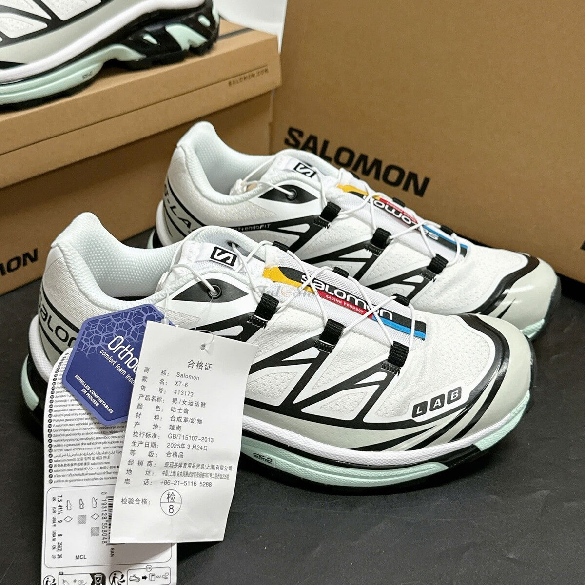 Salomon XT-6 Blanca / Negra / Menta foto 1